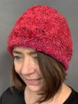 Handwoven Hat with Dominant Red Tones