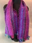 HandwovenScarf in Purple and Jewel Tones