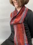 handwoven rust chenille scarf