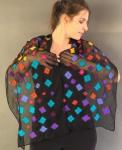 Nuno Felt Scarf in Black Diamonds
