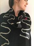 ZigZag Scarf in Black and White