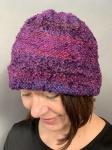 Handwoven Hat/ Aubergine Tones