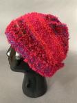 Handwoven Hat with Dominant Cherry Tones