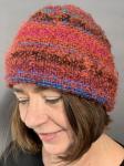 Cozy Handwoven Hat w/Dominant Orange
