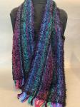 HandwovenScarf in Black and Jewel Tones