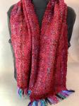 Ruby Handwoven Scarf, Jewel Tones