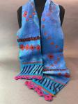 Turquoise Nuno Felt w/Orange