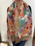Multi-colored nuno felt and silk