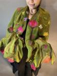 Avocado Iridescent Chiffon Scarf